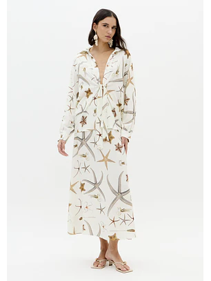 Saia Comprida STARFISH Branco - Lança Perfume