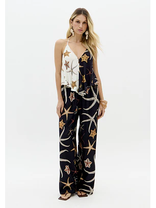 Top de Alças STARFISH Branco e Preto - Lança Perfume 