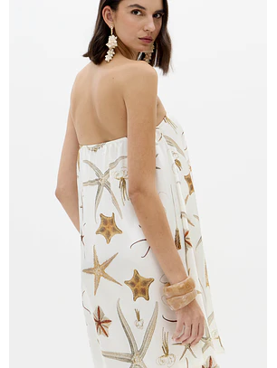 Vestido Comprido STARFISH Branco - Lança Perfume