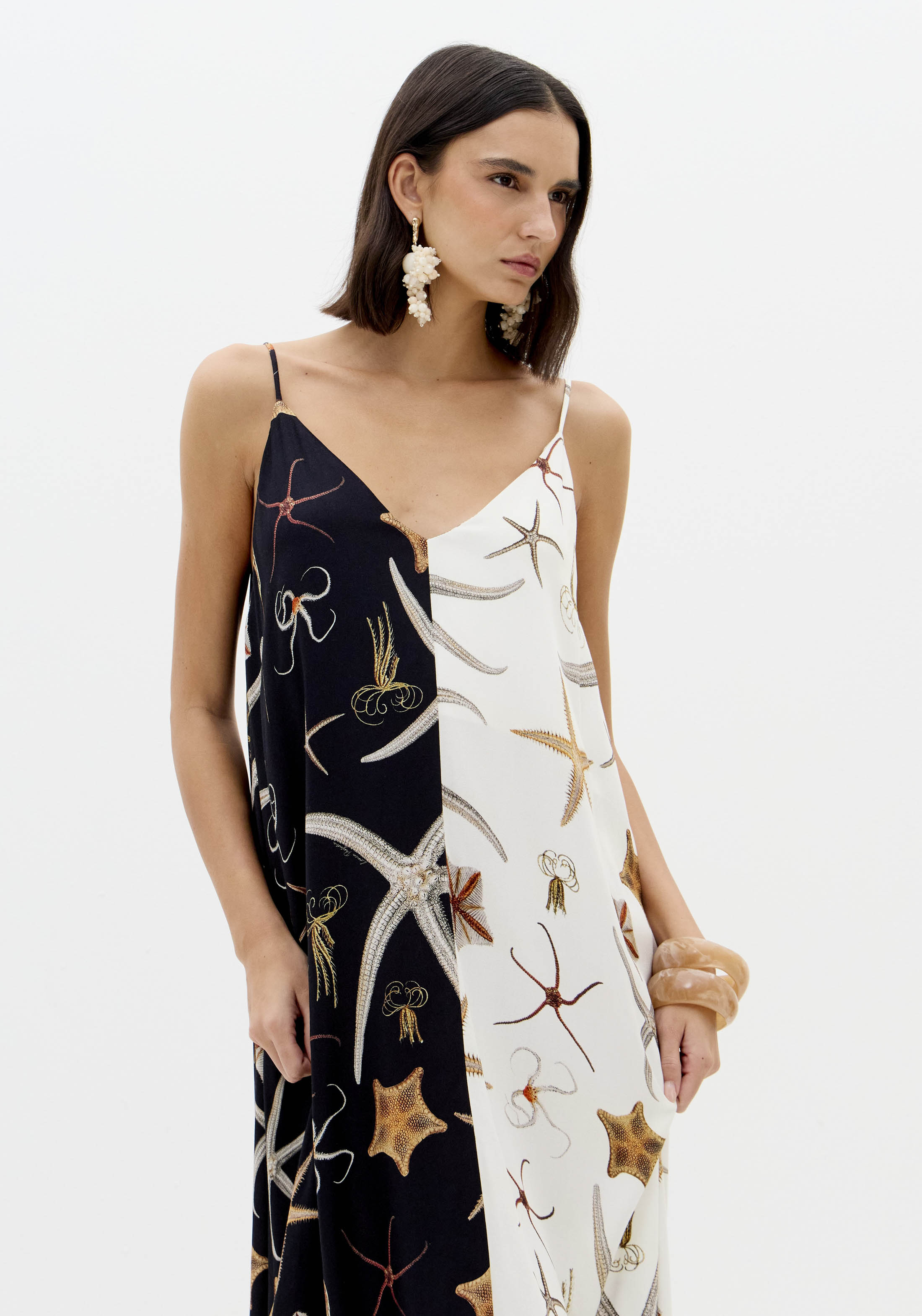 Vestido STARFISH Branco e Preto - Lança Perfume 3