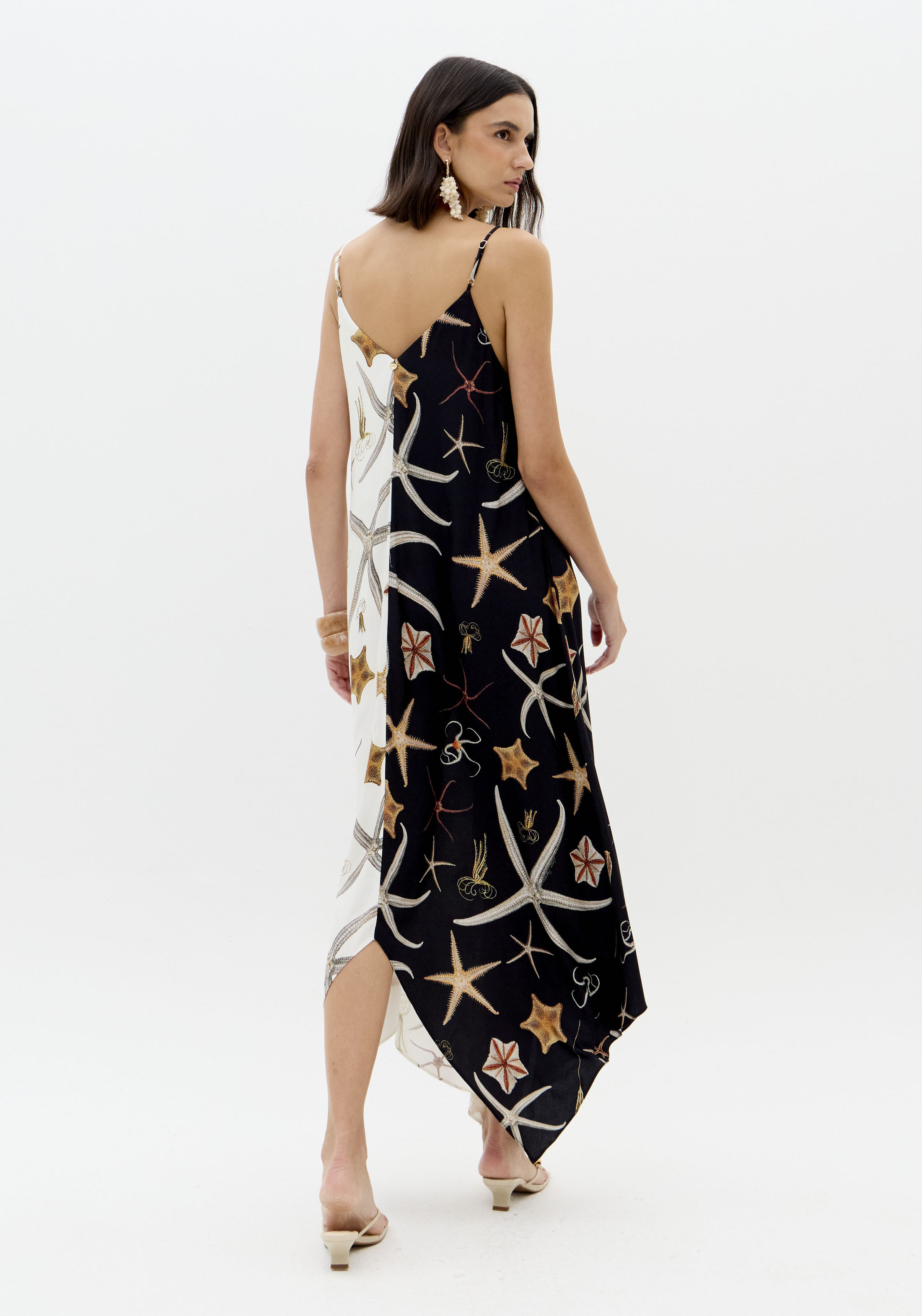 Vestido STARFISH Branco e Preto - Lança Perfume 4