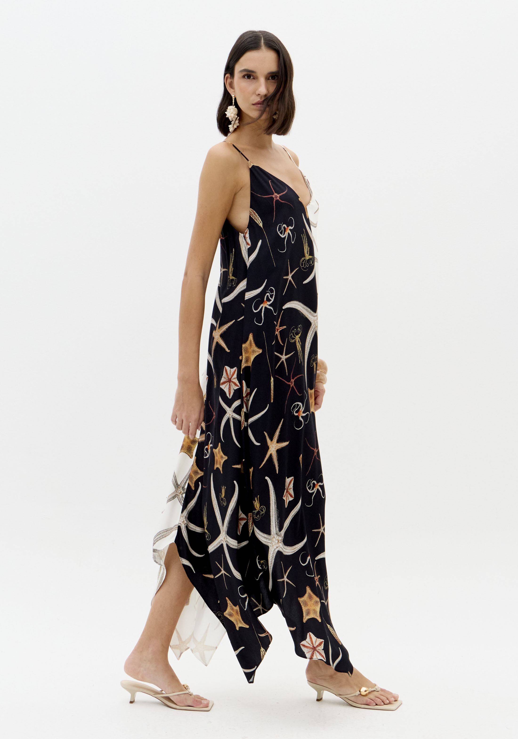 Vestido STARFISH Branco e Preto - Lança Perfume 5