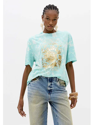 T-shirt Tie Dye Sol Azul - Lança Perfume