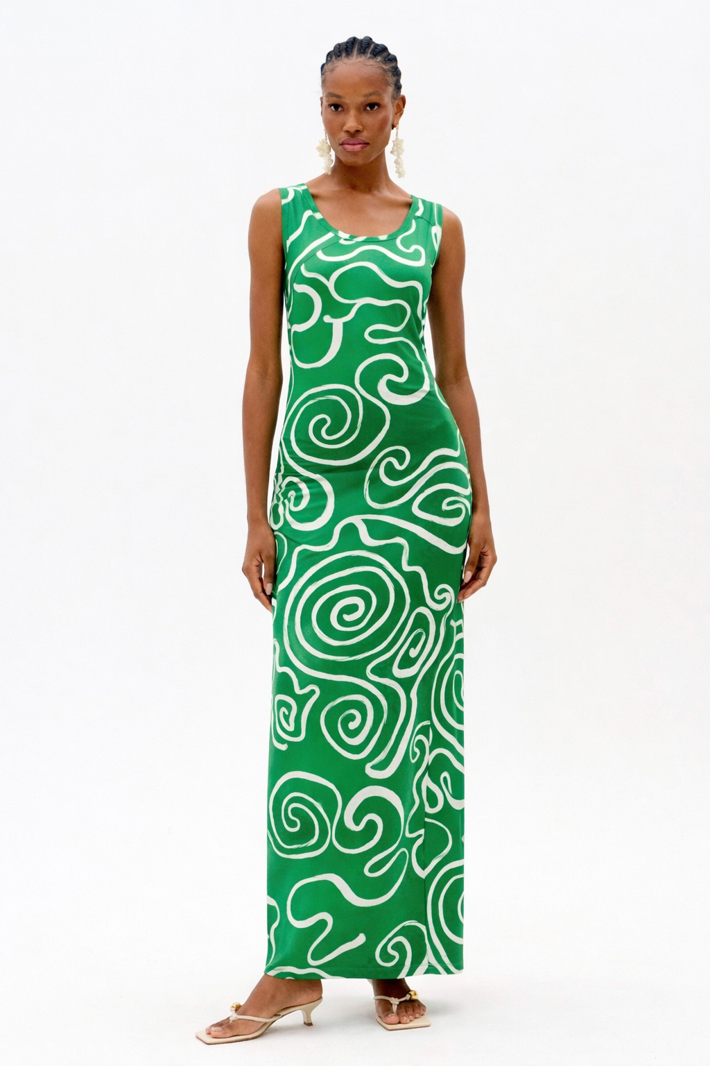 Vestido Comprido de Cavas SPIRAL HARMONY Verde - Lança Perfume 1