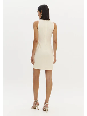 Vestido Curto TROPICAL ESCAPE Bege e Azul - Lança Perfume