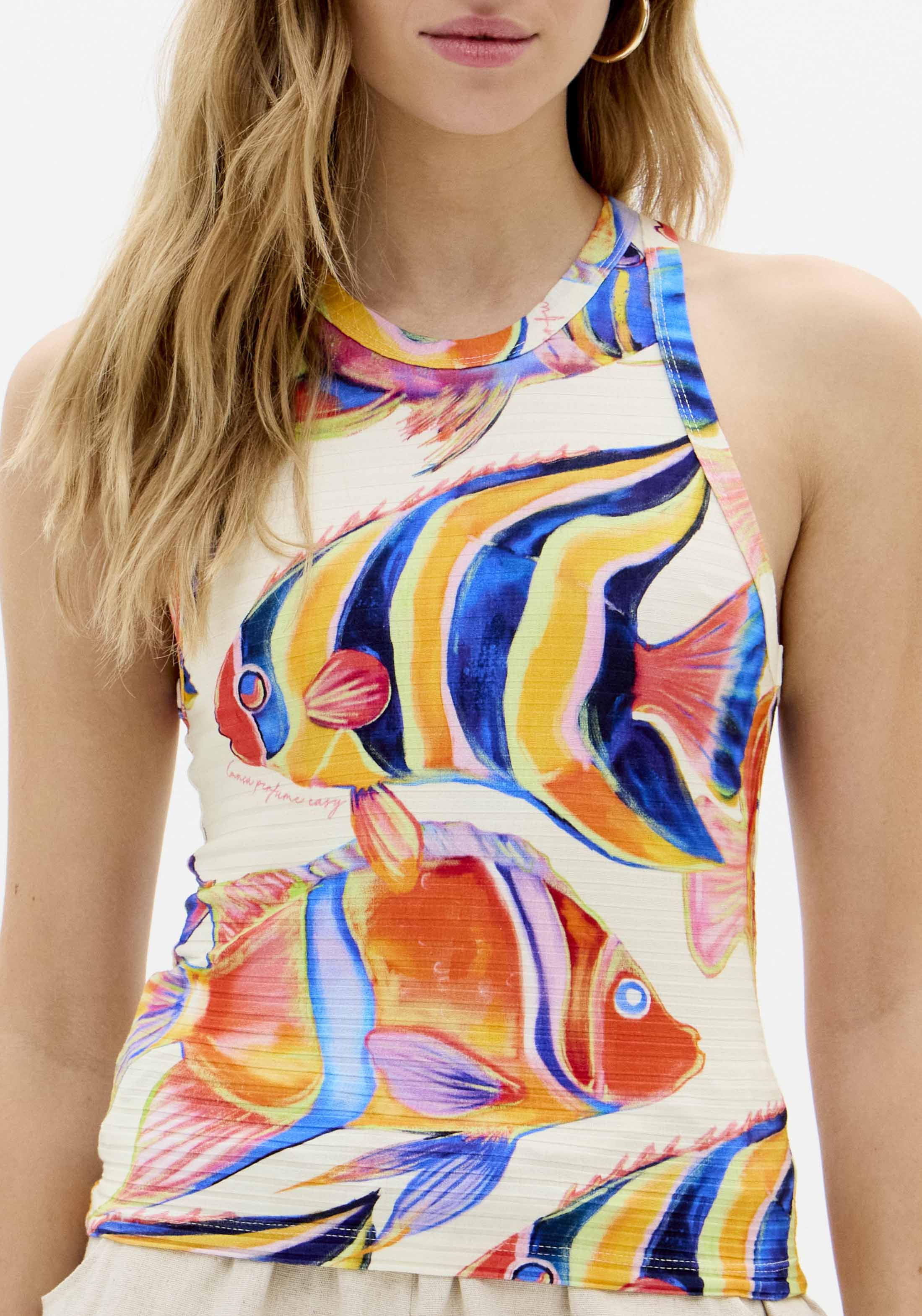 Top Canelado Peixes OCEANI GLOW Multi - Lança Perfume 4