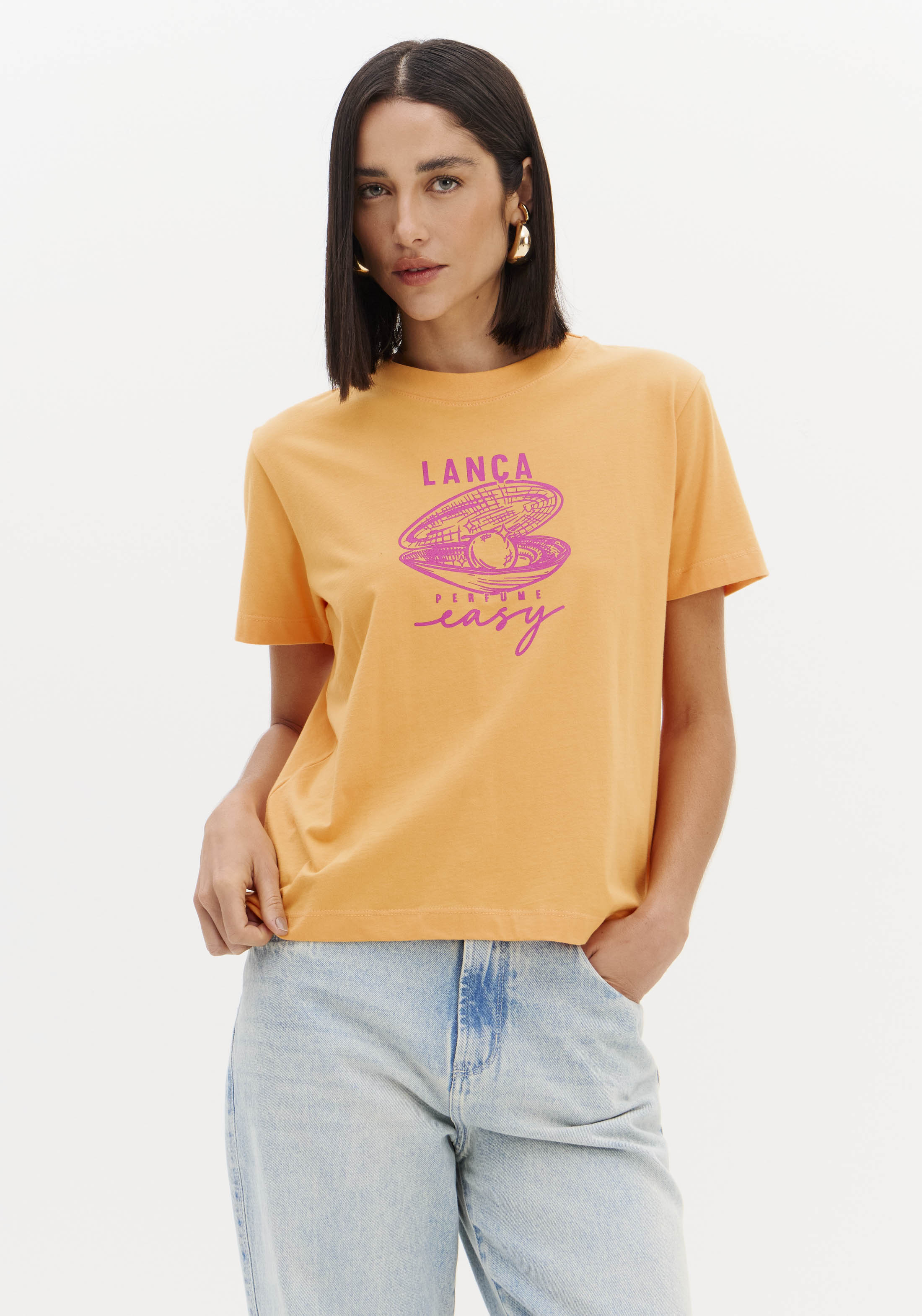 T-shirt Ostra Laranja -  Lança Perfume  1