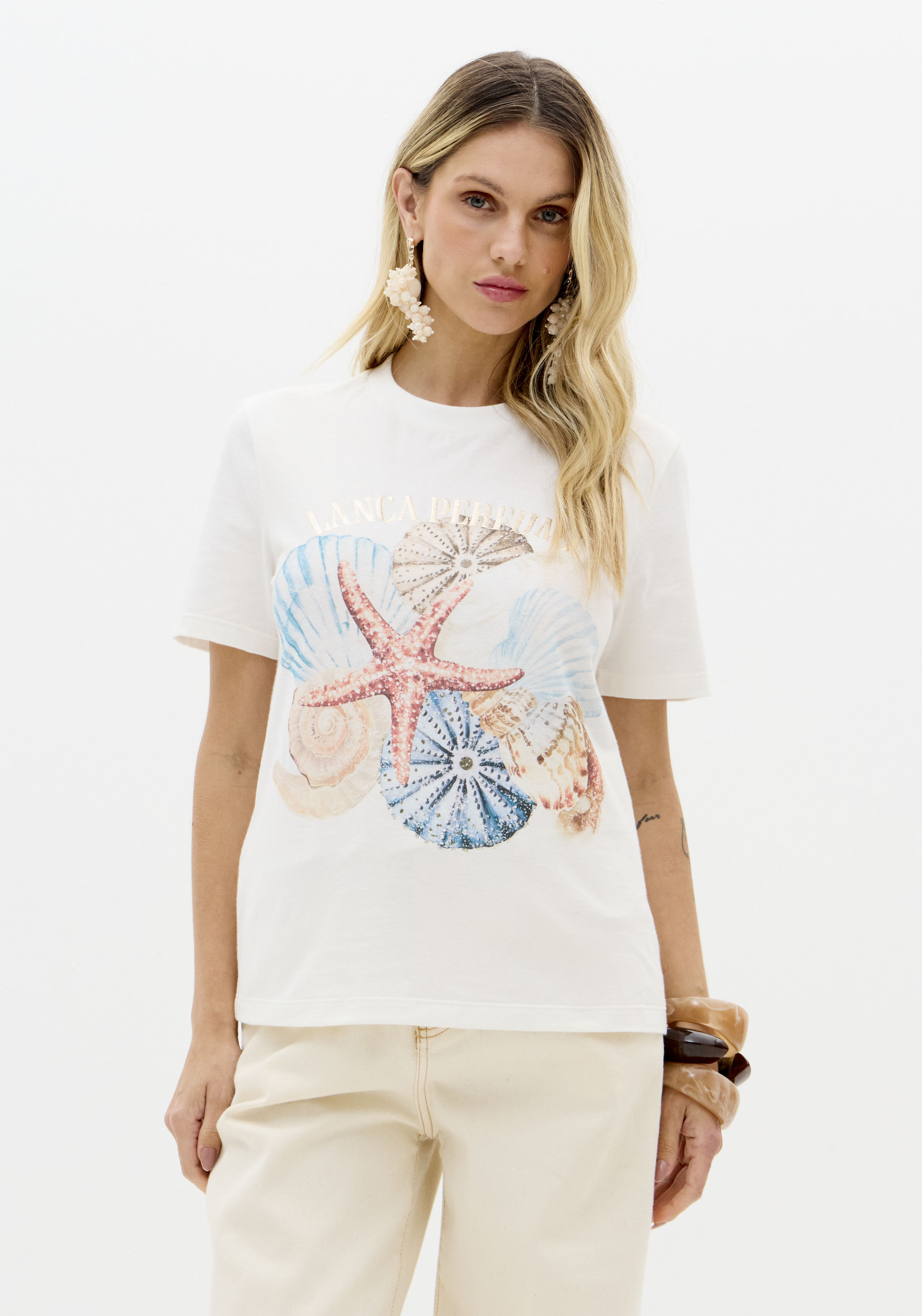 T-shirt Estrela do Mar Branco - Lança Perfume 1