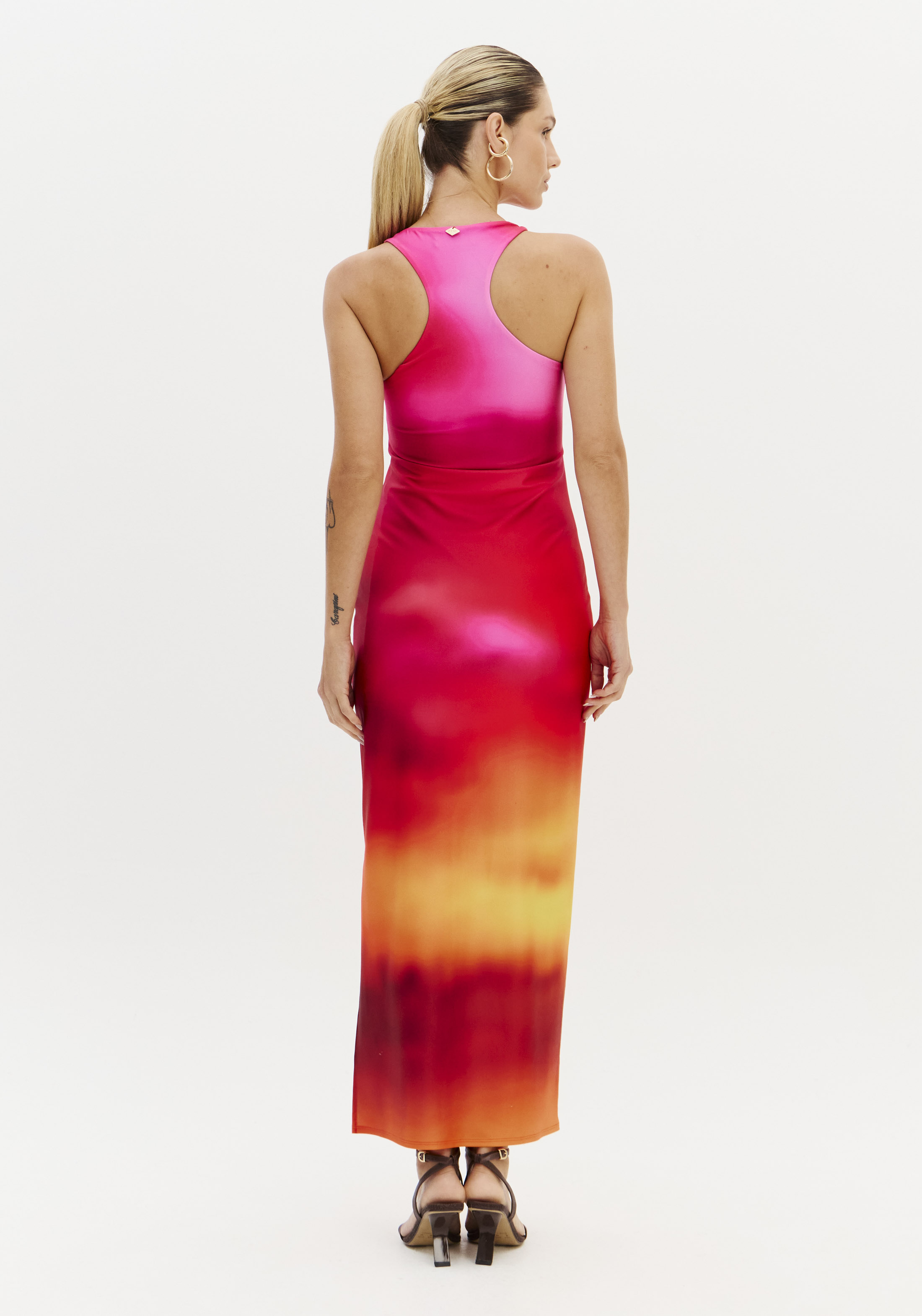 Vestido Comprido SUNSET MIRAGE Rosa - Lança Perfume 2