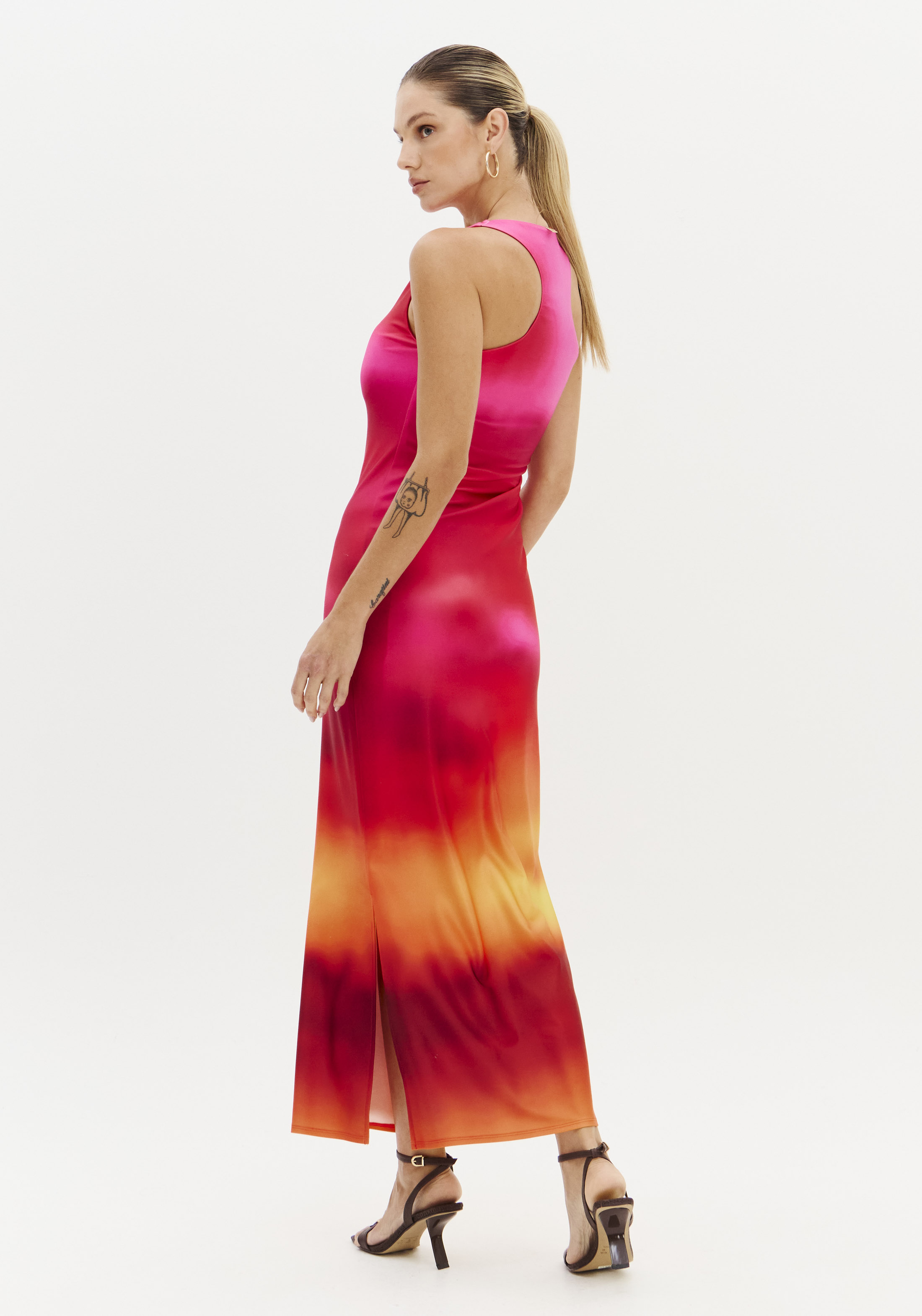 Vestido Comprido SUNSET MIRAGE Rosa - Lança Perfume 3