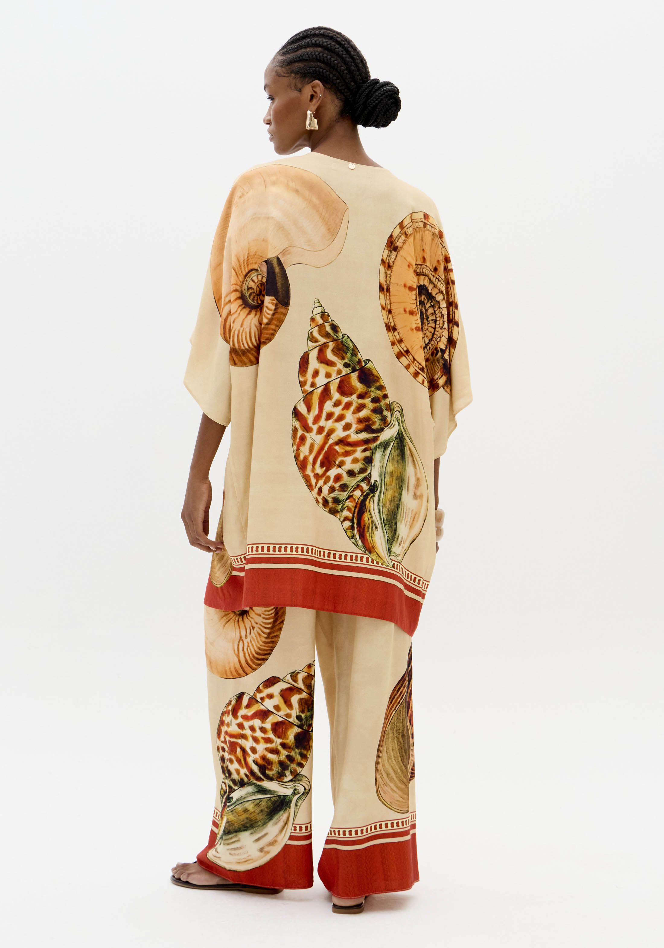 Kaftan Largas SHELLIS Bege - Lança Perfume  3