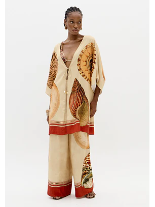 Kaftan Largas SHELLIS Bege - Lança Perfume 