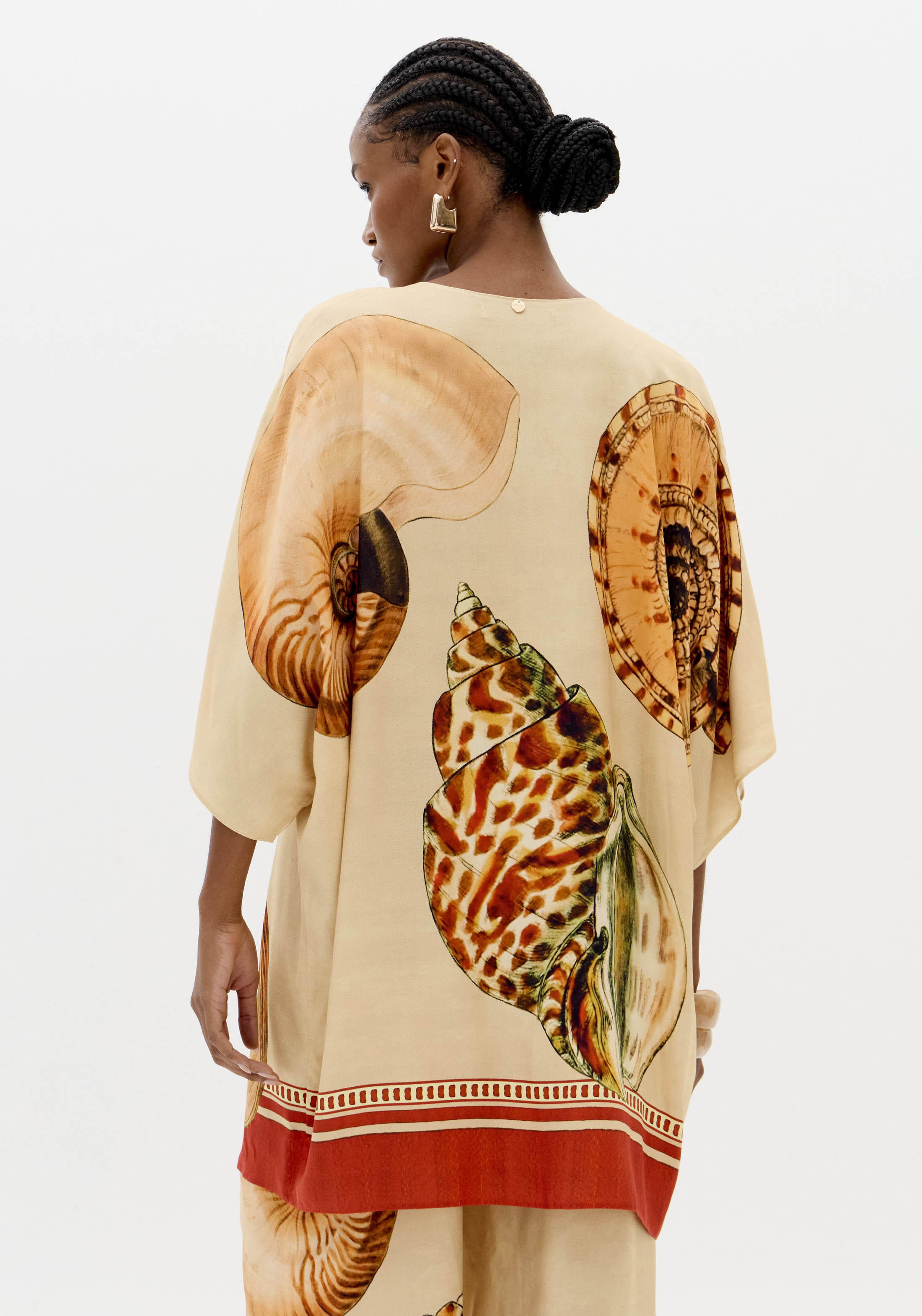 Kaftan Largas SHELLIS Bege - Lança Perfume  5