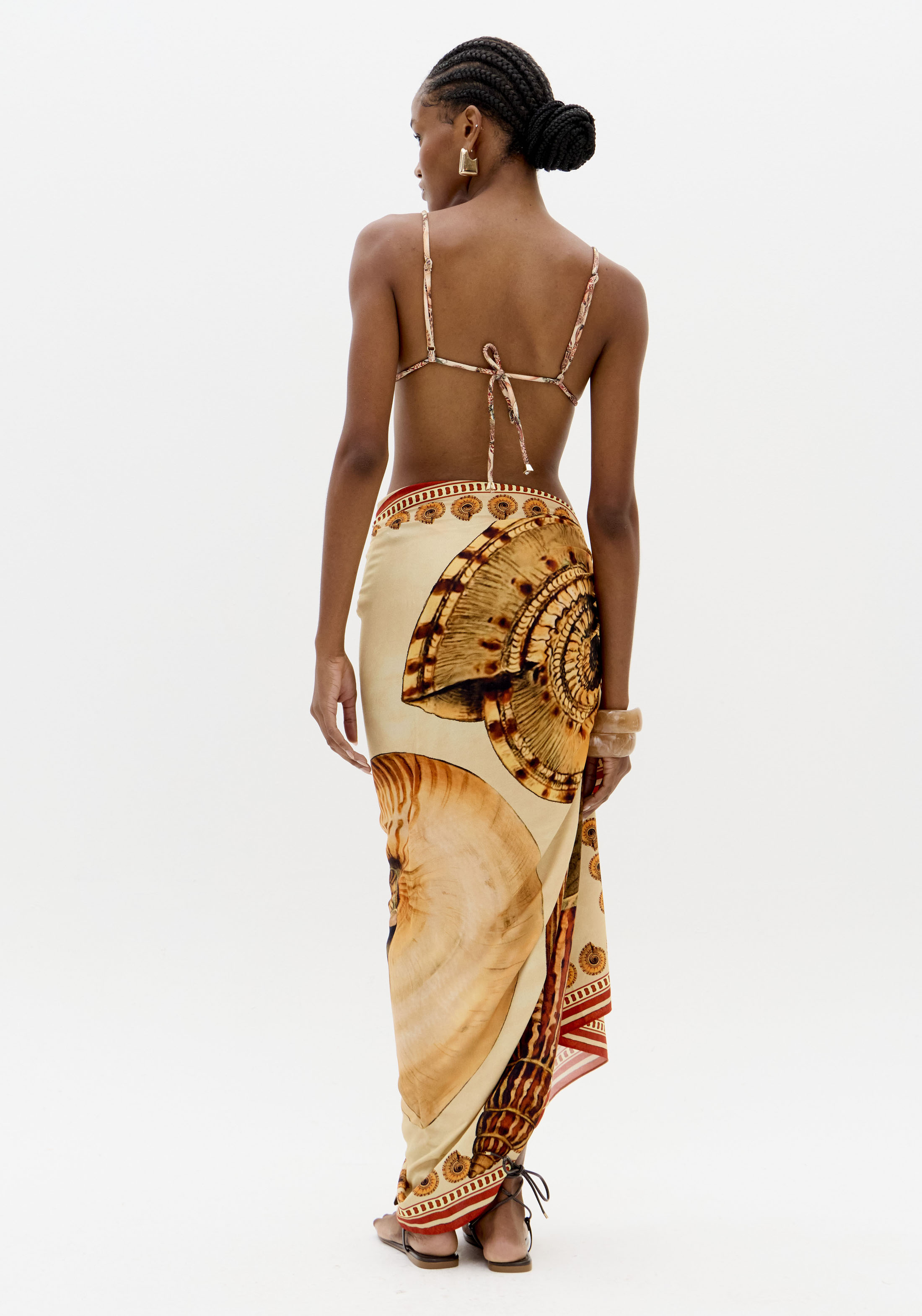 Pareo Lenço SHELLIS Bege - Lança Perfume  3