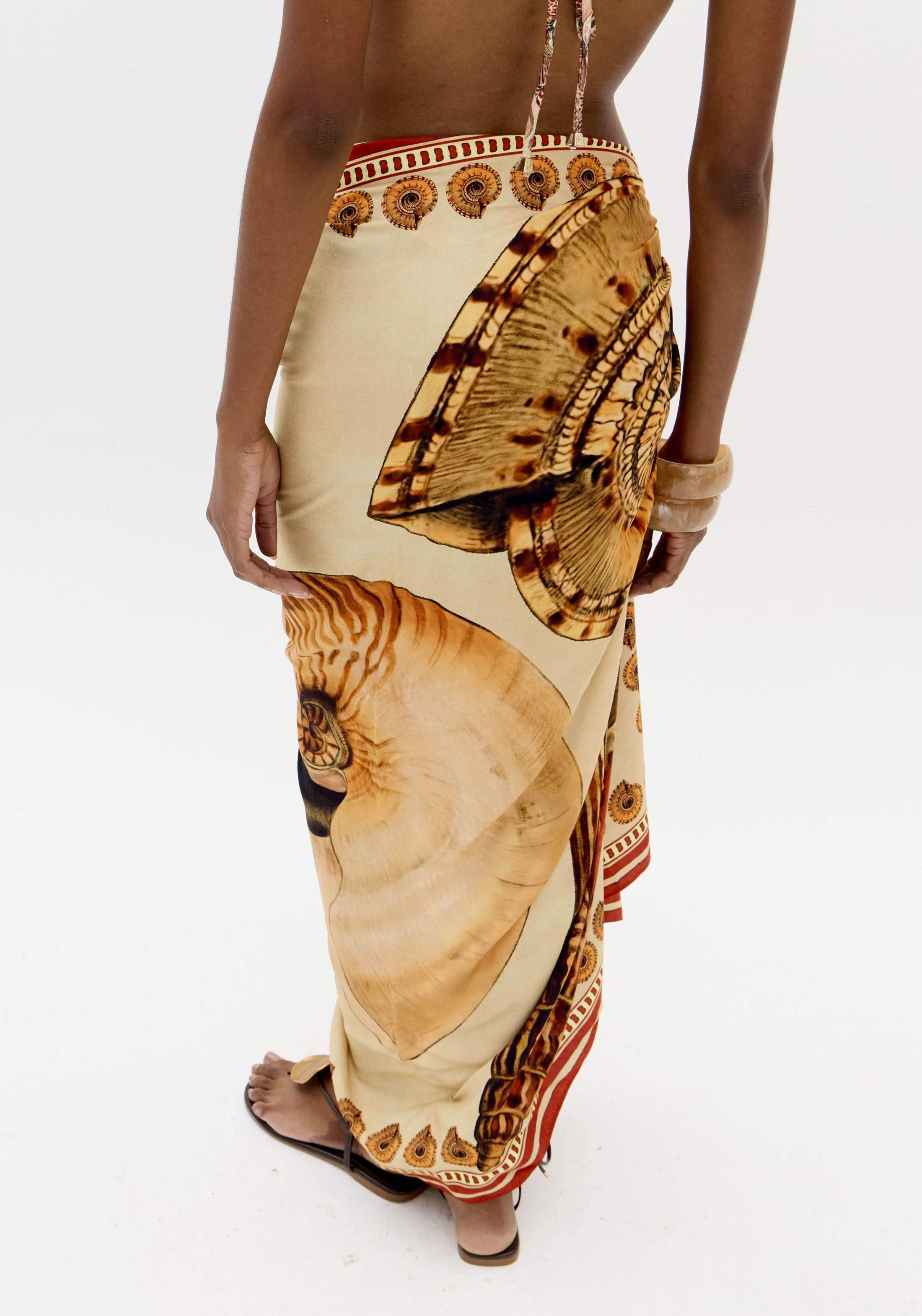 Pareo Lenço SHELLIS Bege - Lança Perfume  2