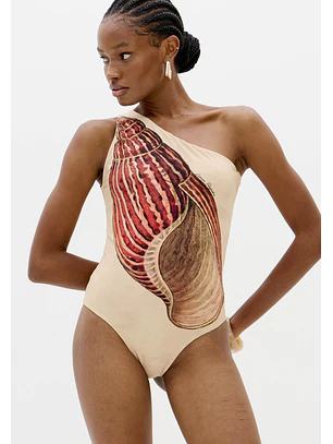 Fato de Banho SHELLIS Bege - Lança Perfume 