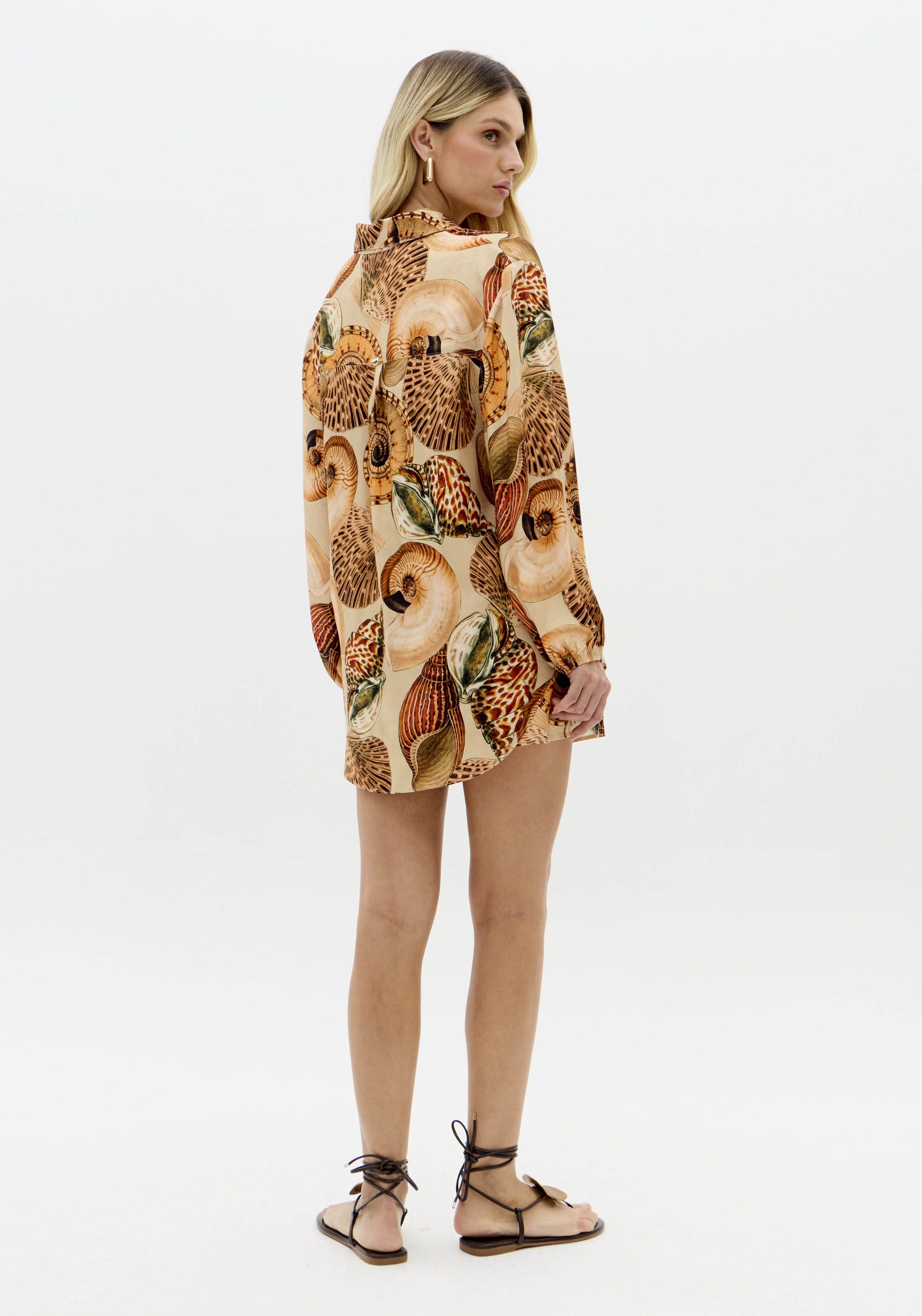 Calções Estampados SHELLIS Bege - Lança Perfume  3