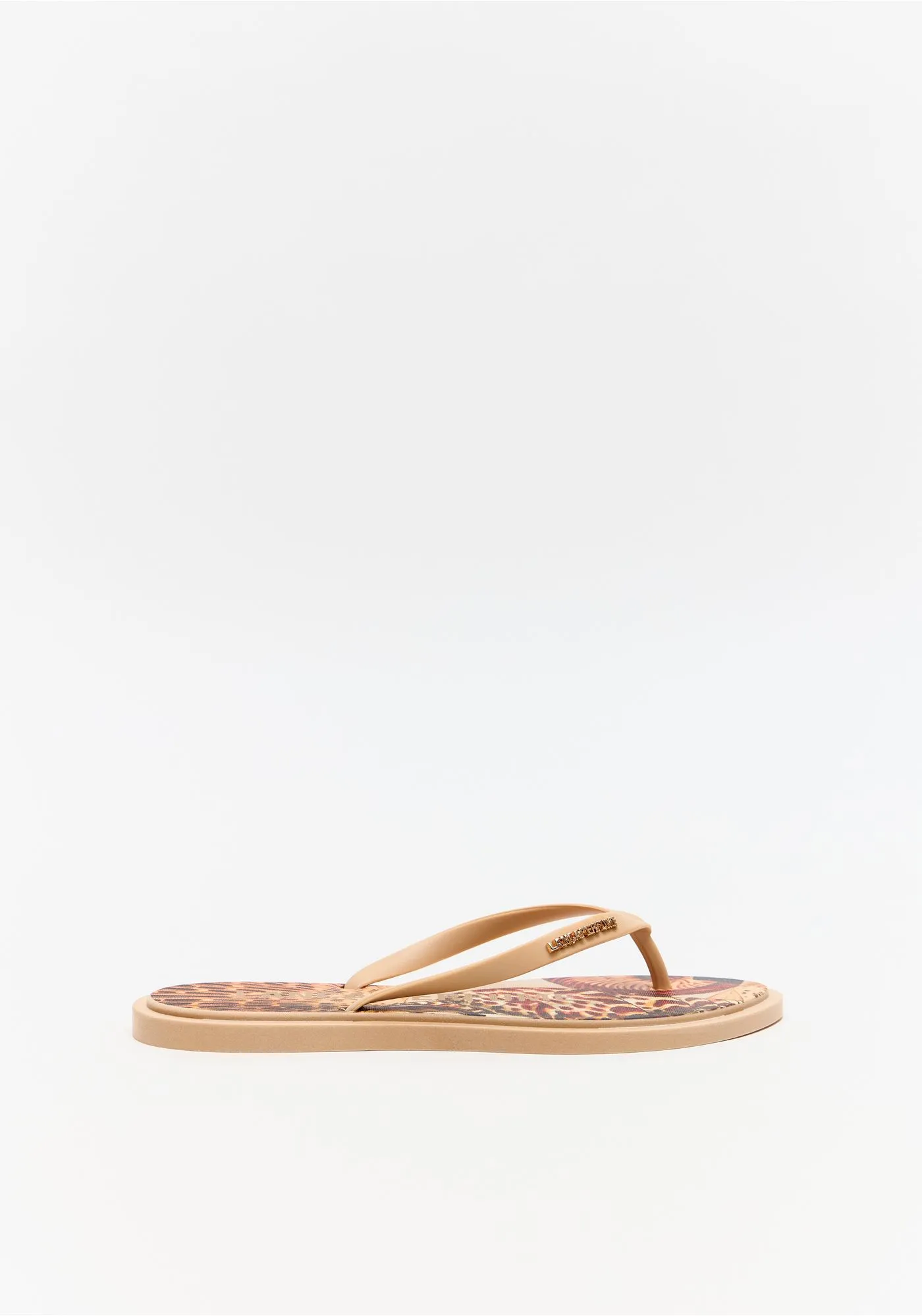 Chinelo Estampado SHELLIS Bege - Lança Perfume  1