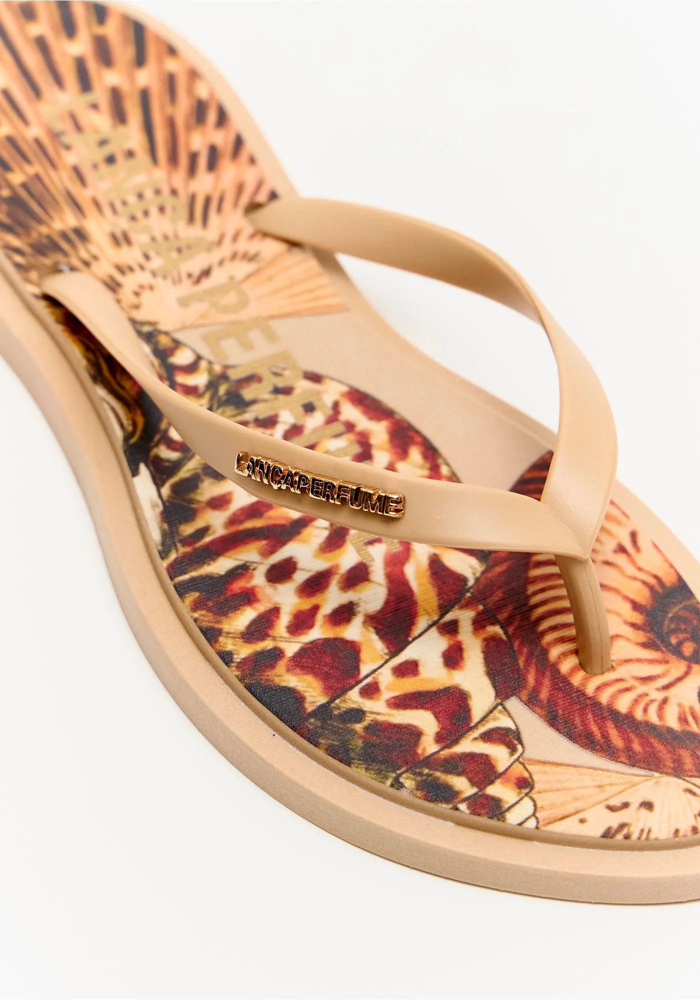 Chinelo Estampado SHELLIS Bege - Lança Perfume  4
