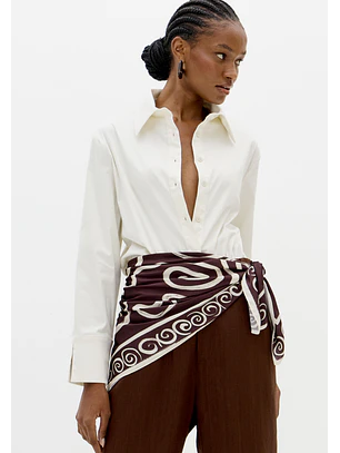 Lenço SPIRCAL Quadrado Castanho - Lança Perfume 