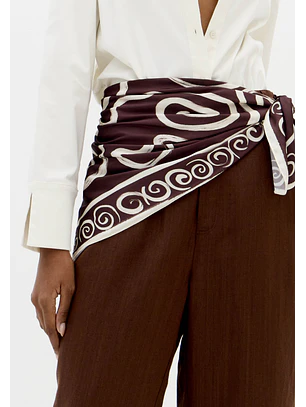 Lenço SPIRCAL Quadrado Castanho - Lança Perfume 