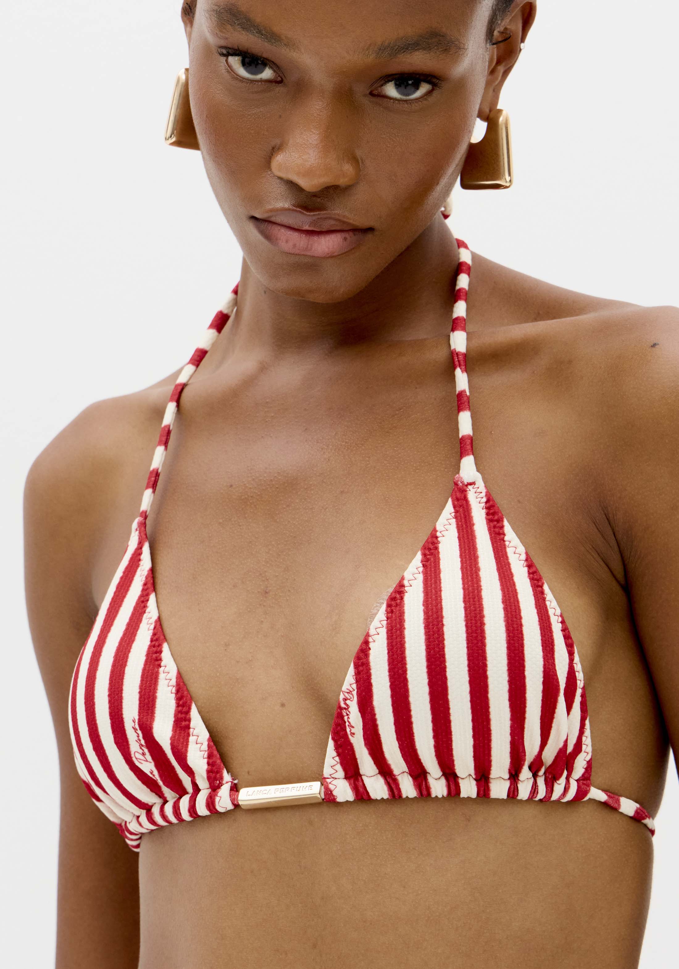 Biquiní Riscas Vermelho e Branco - Lança Perfume  4