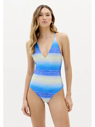 Fato de Banho SUMMER SEA Azul e Verde - Lança Perfume