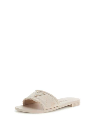 Chinelo Rasteiro ELYSONE Creme - Guess