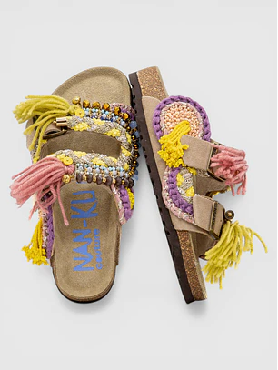 Chinelo EBK-02 Rosa e Amarelo - NAN-KU