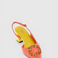 Sapato Salto Block Salmão e Amarelo - Menbur  - thumbnail 2