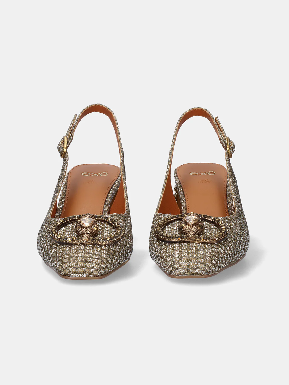 Sapato com Brilho Nadine-310 Dourado - EXÉ  2