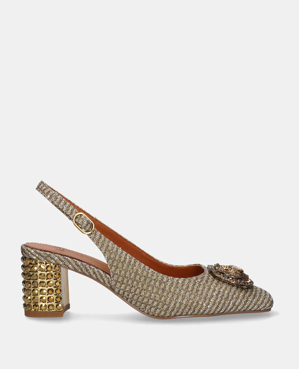 Sapato com Brilho Nadine-310 Dourado - EXÉ  1