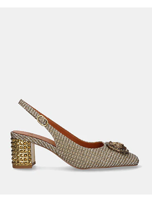 Sapato com Brilho Nadine-310 Dourado - EXÉ 