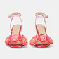 Sandália de Salto com Flores ANITA-116 Vermelho - EXÉ  - Thumbnail 7