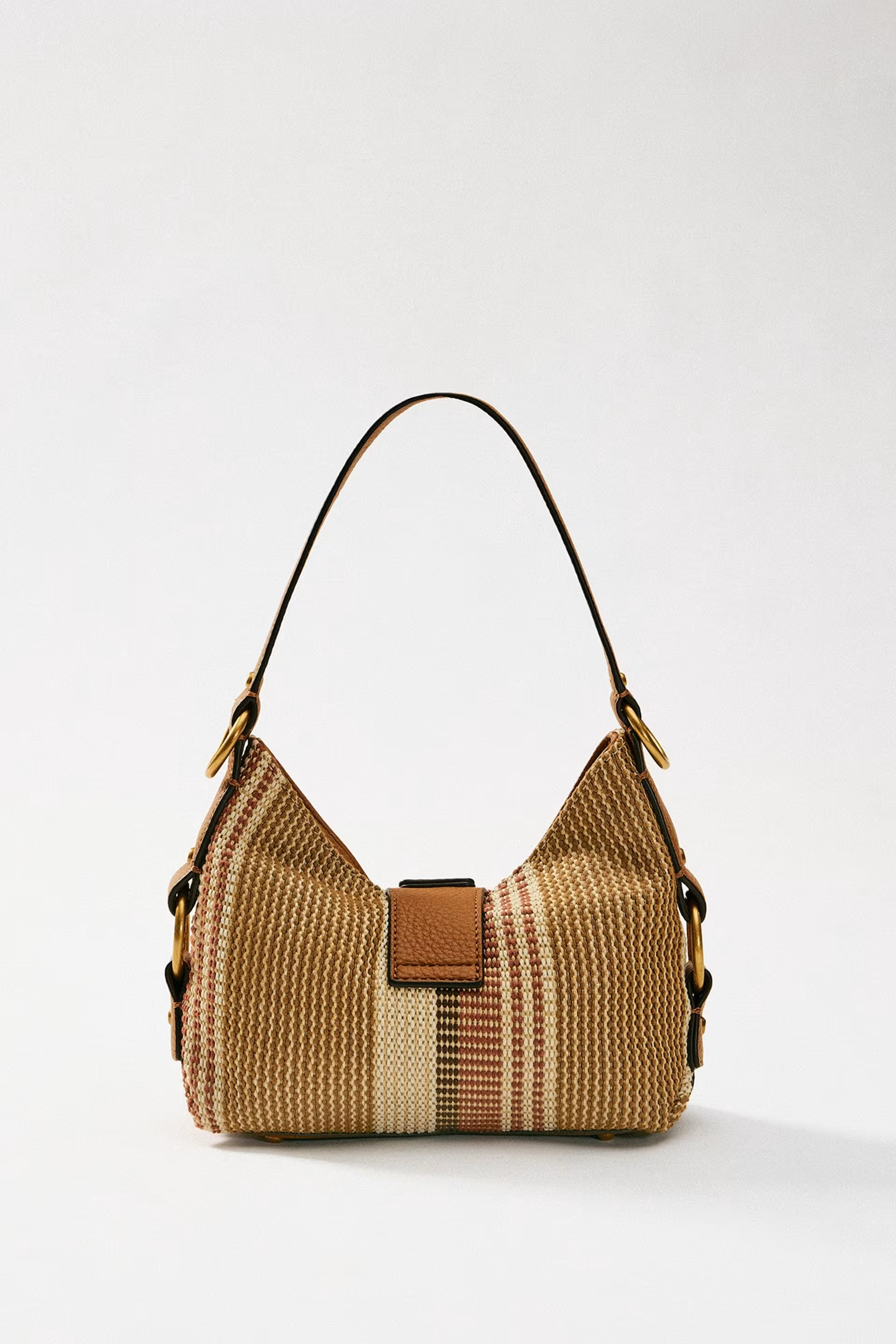 Mala de Ombro Pequena CAMDEN Rafia Camel - Guess 2