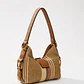 Mala de Ombro Pequena CAMDEN Rafia Camel - Guess - thumbnail 5