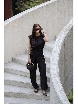 Macacão com Abertura Castanho - SAHOCO  