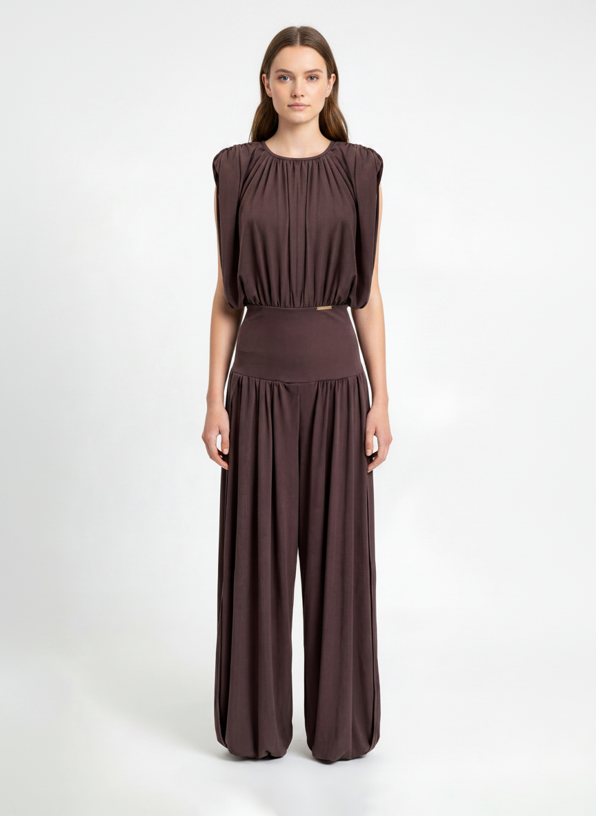 Macacão com Abertura Castanho - SAHOCO   1