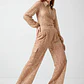Calças Cargo em Renda Bege - SAHOCO - Thumbnail 4