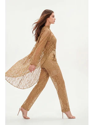 Calças Cargo em Renda Bege - SAHOCO