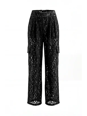 Calças Cargo em Renda Preto - SAHOCO 