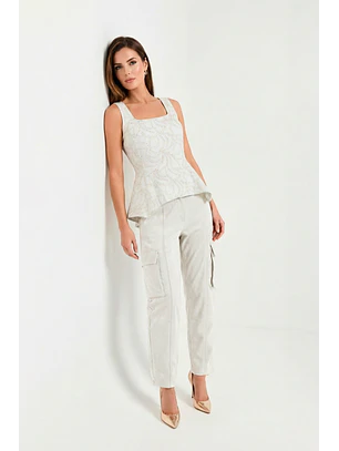 Calças Cargo em Branco - SAHOCO