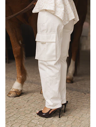 Calças Cargo em Branco - SAHOCO