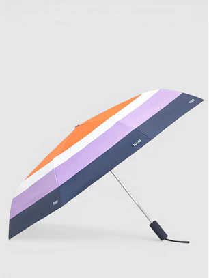 Guarda Sol e Chuva Riscas Coloridas Laranja - Tous 