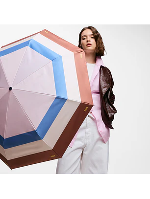 Guarda Sol e Chuva Riscas Coloridas Camel - Tous