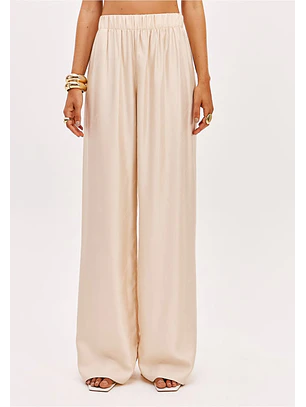 Calças Largas Creme Nude - Lança Perfume