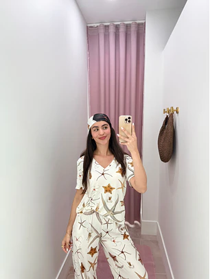 T-shirt Conchas STARFISH Branco - Lança Perfume