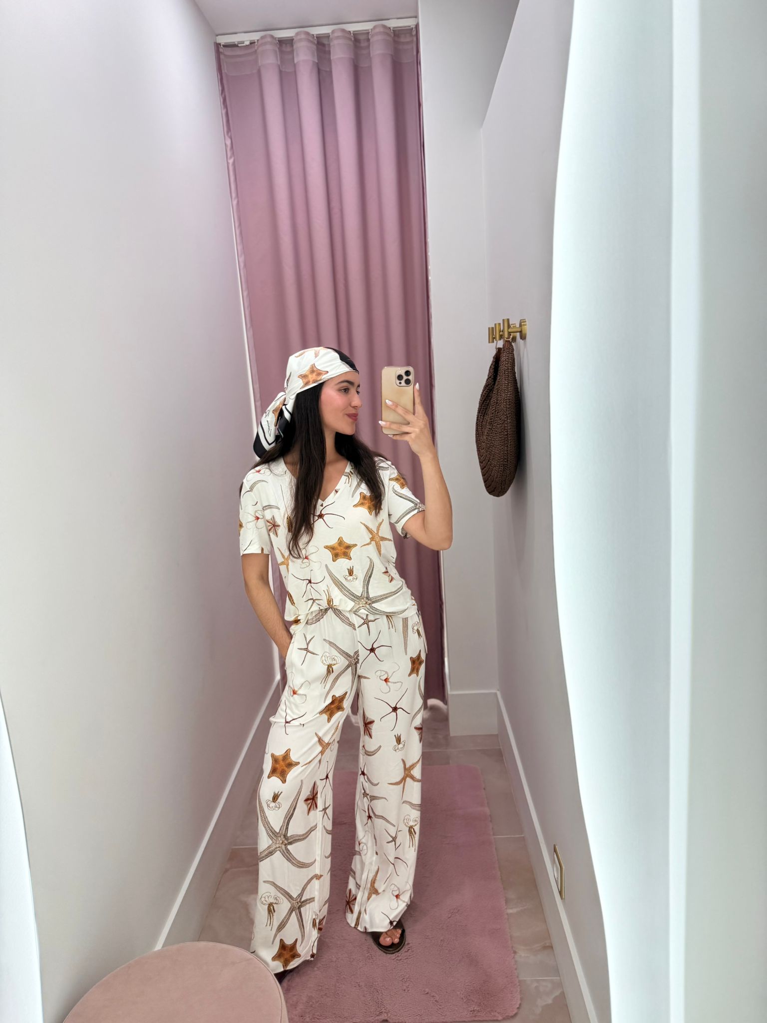 Calças Largas STARFISH Branco - Lança Perfume 5