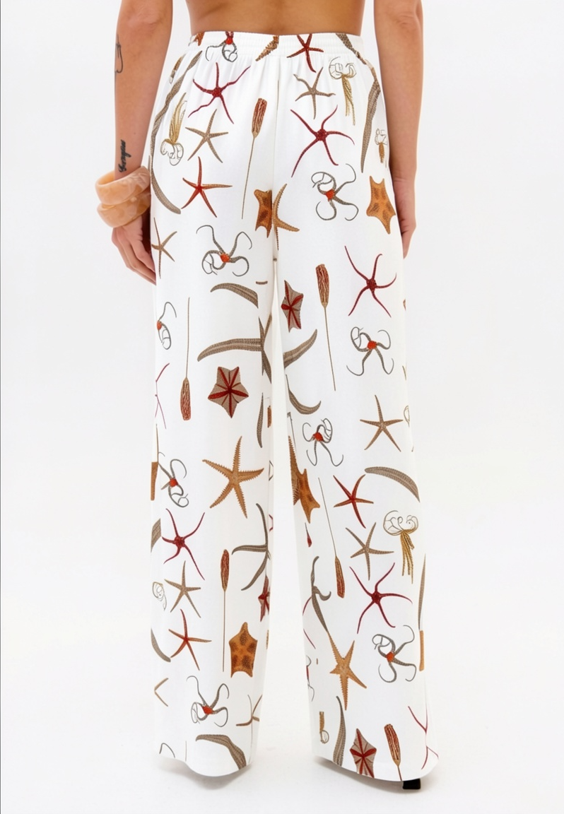 Calças Largas STARFISH Branco - Lança Perfume 3