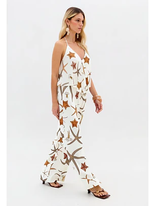 Calças Largas STARFISH Branco - Lança Perfume